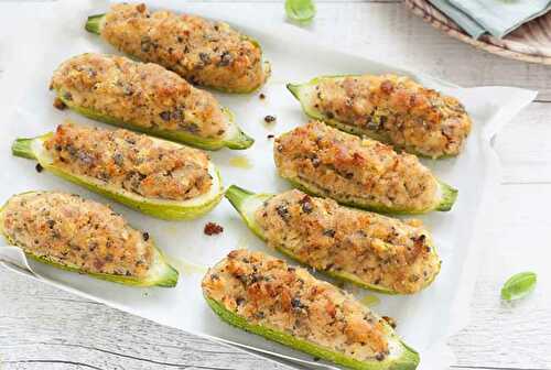 Courgettes gratinées au thon et câpre