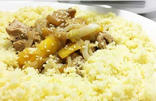 Couscous de poulet mariné et mangue