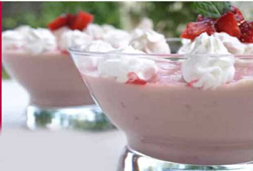 Crème anglaise aux fraises avec Thermomix