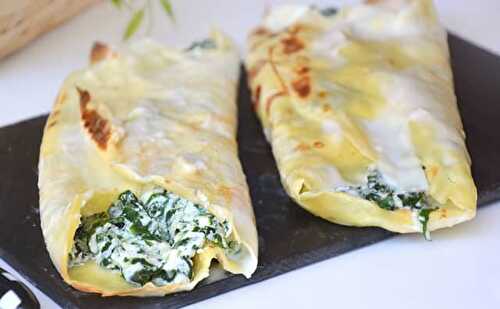 Crêpes aux épinards et boursin