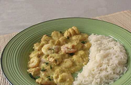 Crevettes au curry avec Cookeo