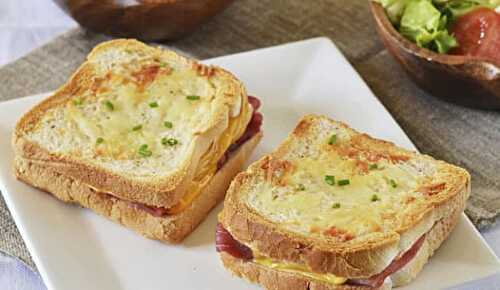 Croque-monsieur léger au saumon