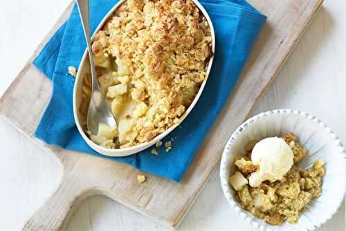 Crumble aux pommes et fromage