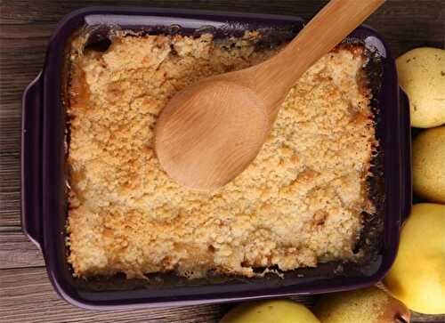 Crumble aux pommes et poires