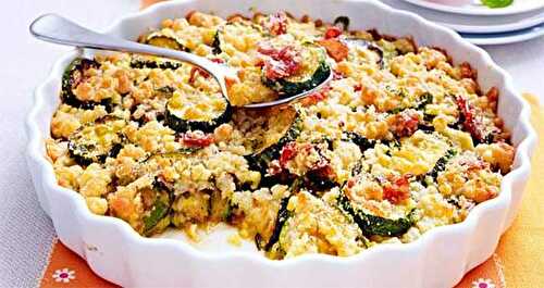 Crumble de courgettes au chèvre frais