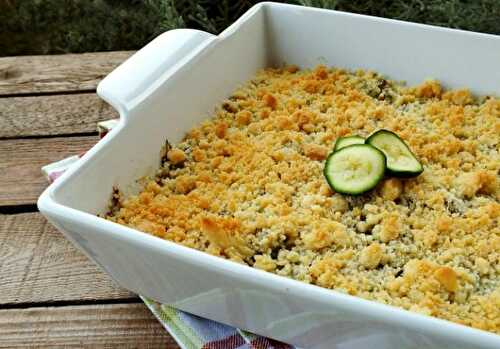 Crumble de courgettes au chèvre