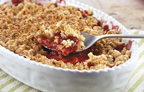 Crumble fraises-rhubarbe au Thermomix