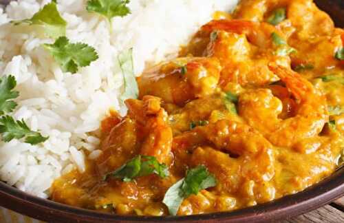 Curry de crevettes au lait de coco