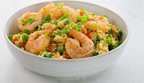 Curry de riz crevettes et légumes