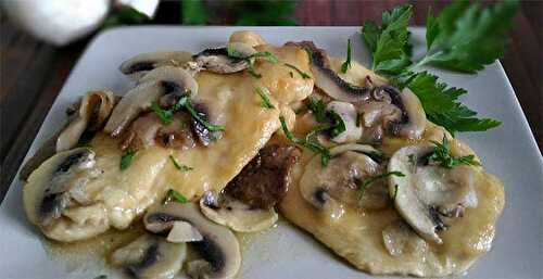 Escalopes de poulet aux champignons