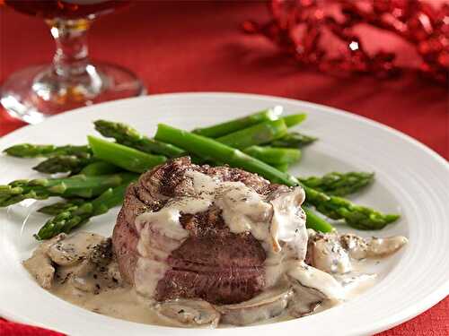 Filet mignon à la crème de champignons