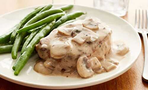 Filet mignon de porc à la sauce de champignons