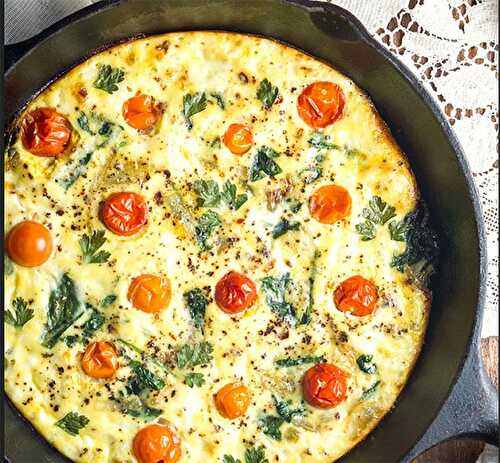 Frittata aux tomates cerise et à la mozzarella