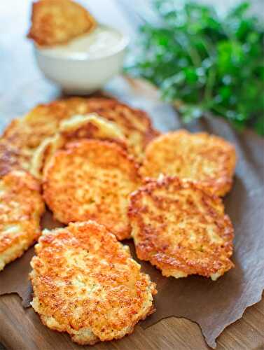 Galettes de pomme de terre au fromage frais et ricotta