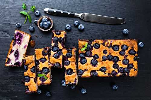 Gâteau aux bleuets et fromage