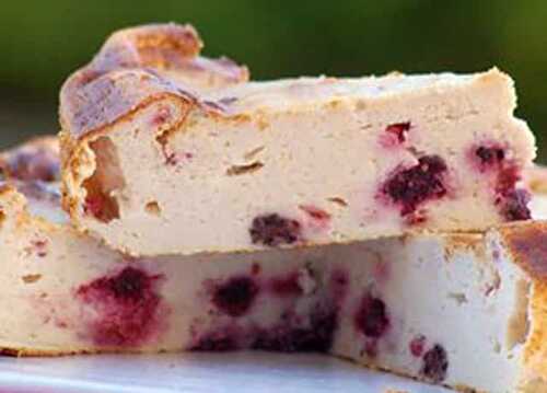 Gâteau léger au Fromage Blanc et aux Framboises