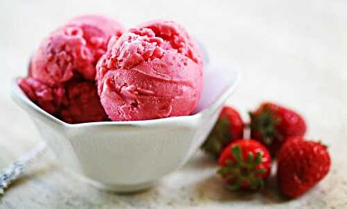 Glace yaourt fraise