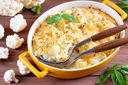 Gratin de chou-fleur au gorgonzola et parmesan