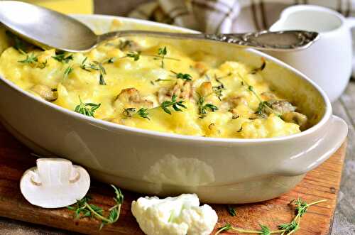 Gratin de chou-fleur et champignons, la délicieuse recette de la saison