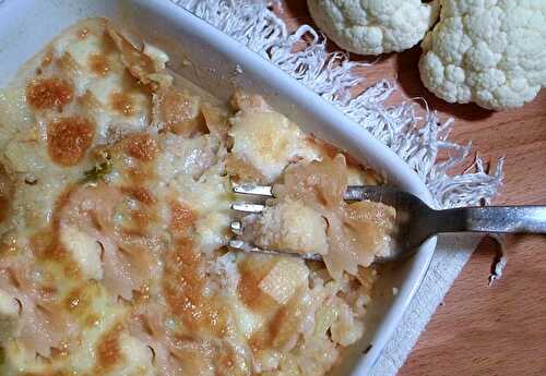 Gratin de pâtes au chou-fleur WW