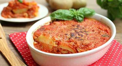 Gratin de pommes de terre à la sauce tomate