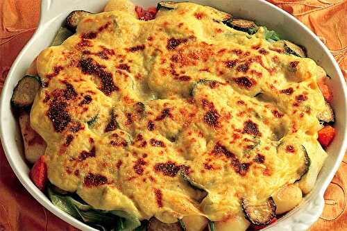 Gratin de pommes de terre courgettes et thon