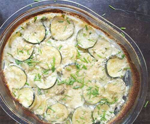 Gratin de pommes de terre et courgettes WW