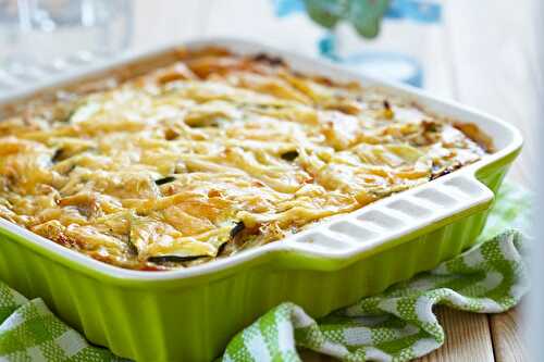 Gratin de poulet et courgettes