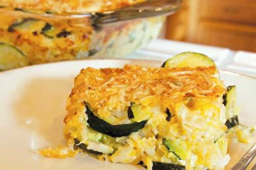 Gratin de riz courgettes et viande hachée