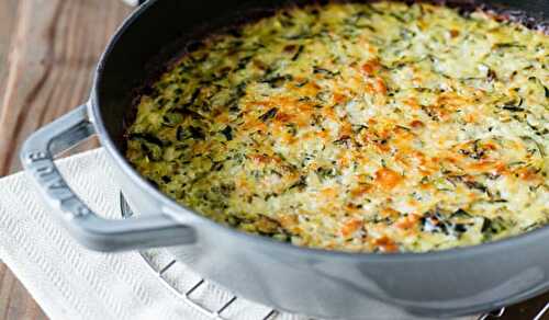 Gratin de riz et courgettes