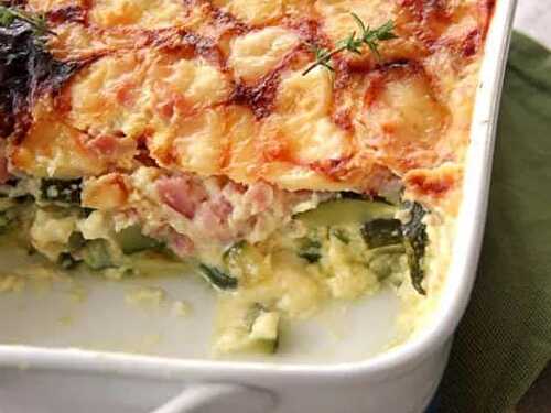 Gratin Léger aux Courgettes et au Jambon