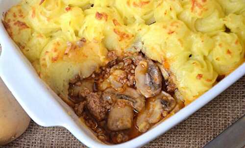 Hachis parmentier au boeuf et champignons