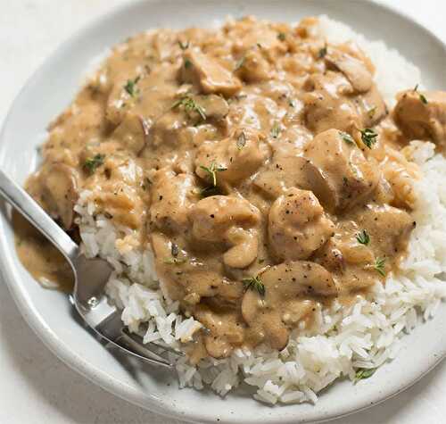 La recette du poulet stroganoff au Thermomix