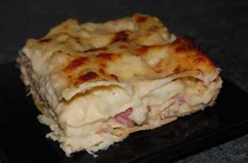 Lasagnes au chou-fleur et jambon