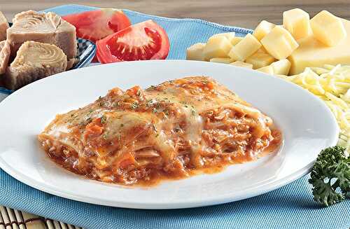 Lasagnes au thon et tomates