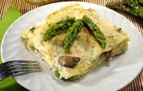 Lasagnes aux asperges et aux champignons WW