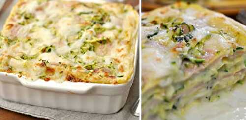 Lasagnes aux courgettes et au jambon