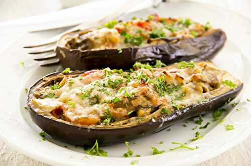 Les délicieuses aubergines farcies au poulet et fromage