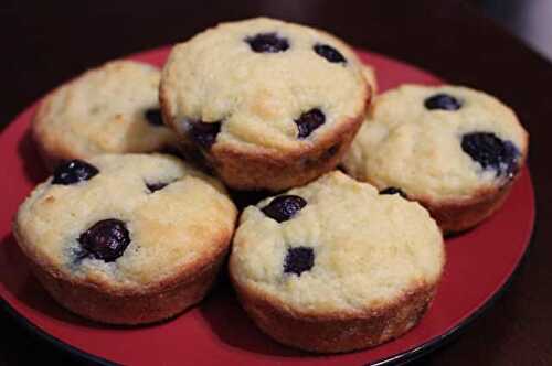 Muffins légers sans farine aux myrtilles