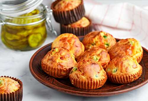 Muffins salés au jambon et petits pois au thermomix