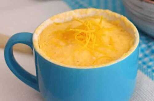 Mug cake au citron et noix de coco