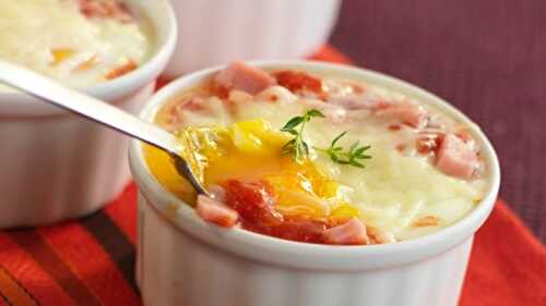 Oeuf cocotte jambon et boursin au Cookeo