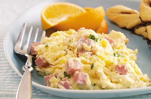 Oeufs brouillés légers au jambon