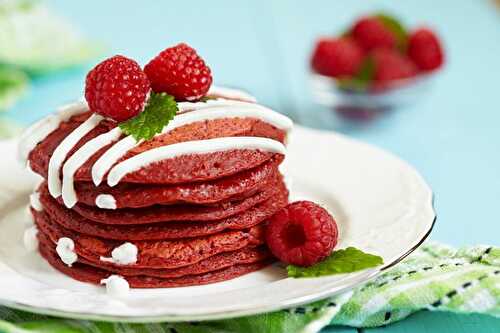 Pancakes de velours rouge avec Thermomix