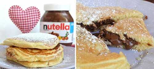 Pancakes fourrés au Nutella avec Thermomix