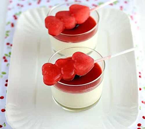 Panna cotta de la saint valentin au Thermomix