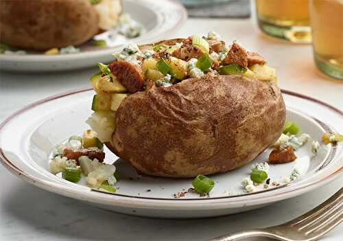 Pommes de terre farcies aux courgettes et poulet