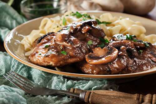 Poulet à la crème de champignons