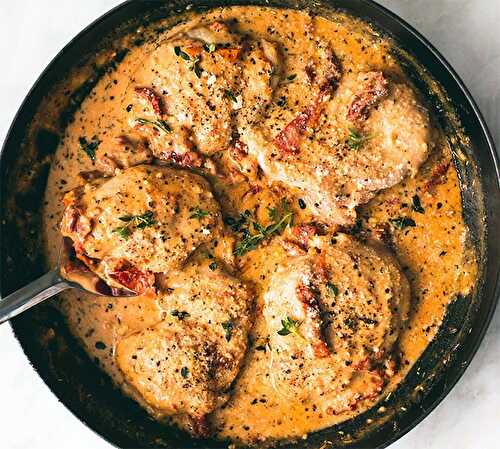 Poulet à la crème de tomate