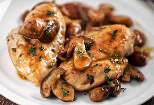 Poulet aux champignons